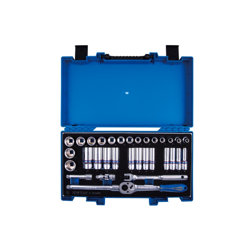 33-Piece 3/8" Socket Set in Metal Case