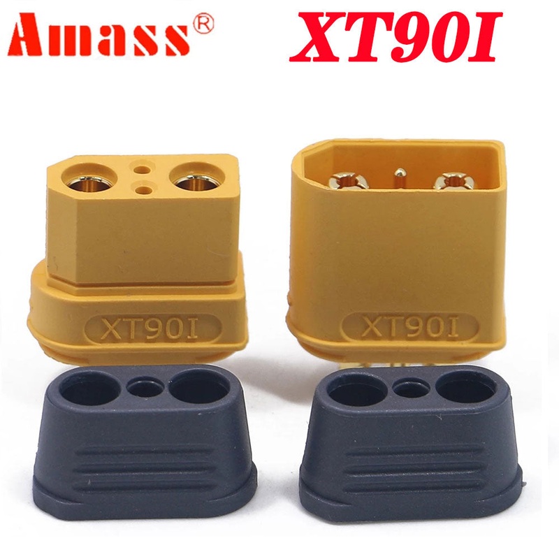 Amass XT90I Plug Connectors 4.5mm Gold Bullet Plated Connector Plug Male Female For RC Model Battery 2 Pairs