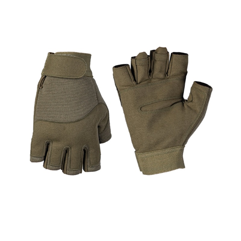 MI-TEC Army Olive Fingerless Rugged Gloves