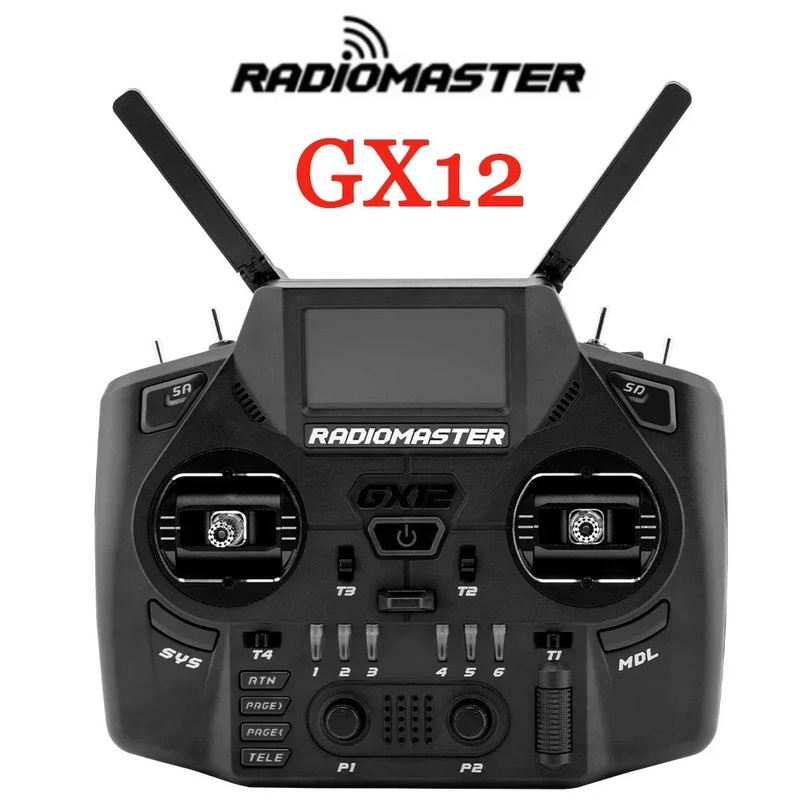 Radiomaster GX12 1000HZ 3D Digital CNC Hall Gimbal Dual Band Antenna Gemini XROSSBAND EXpressLRS Radio Controller GX12 ELRS Mode 2