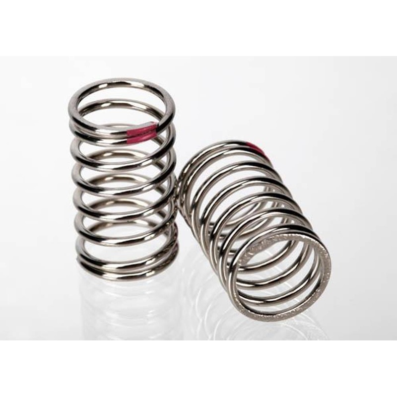 Traxxas 7244A - Spring Shock (Nickel Finish) (Gtr) (2.77 Rate Pink) (1 Pair)