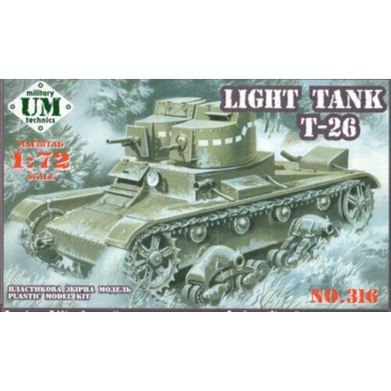 Unimodel 316 1/72 LIGHT TANK T-26 (TWIN TURRET - model 1931 )