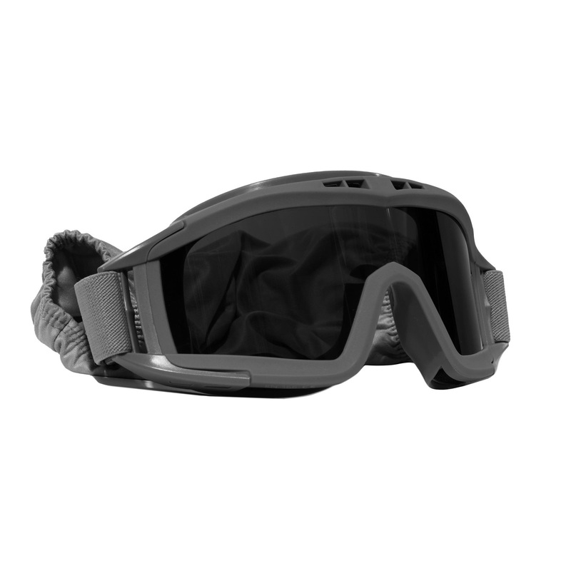 Black Rugged Protective Mask Goggles with Interchangeable Lenses
