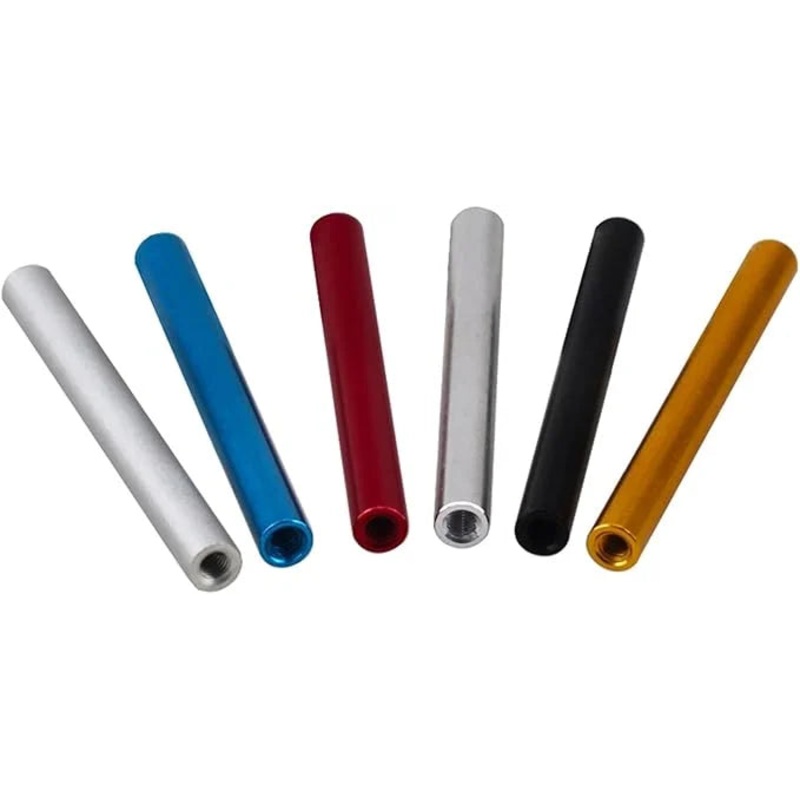 10pc M3x10 Smooth Standoffs Coloured Aluminium Pack Black