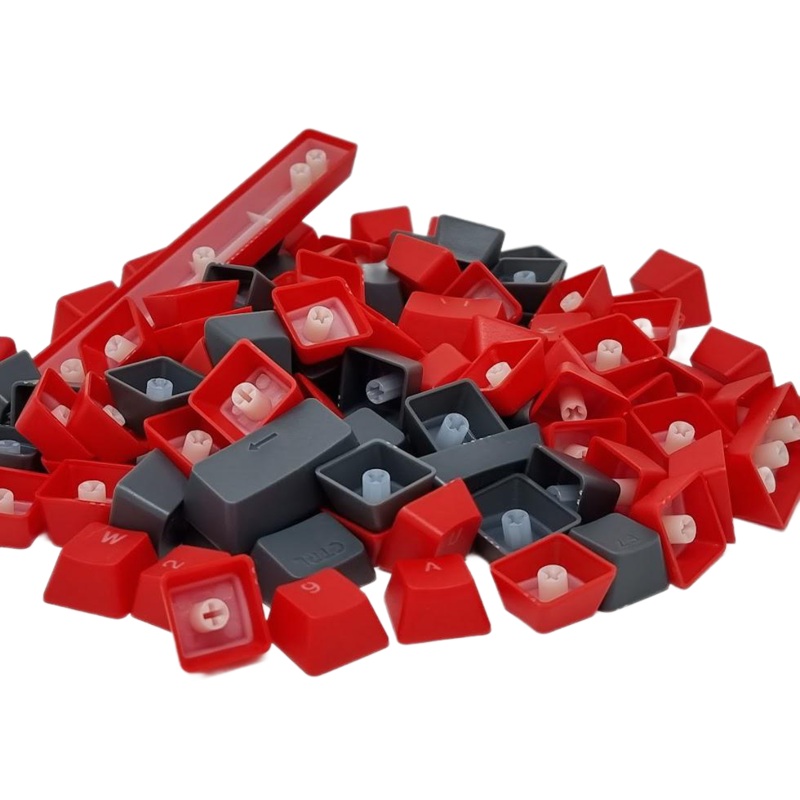 ABS Keycaps Full Size Red&Charcoal