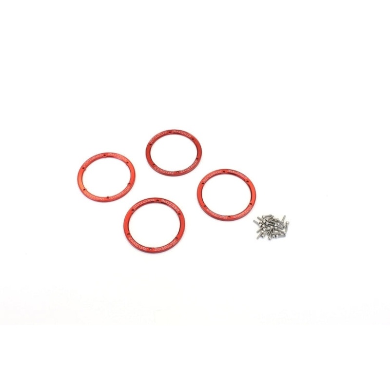 Kyosho EZW003R Aluminium Wheel Covers. Red