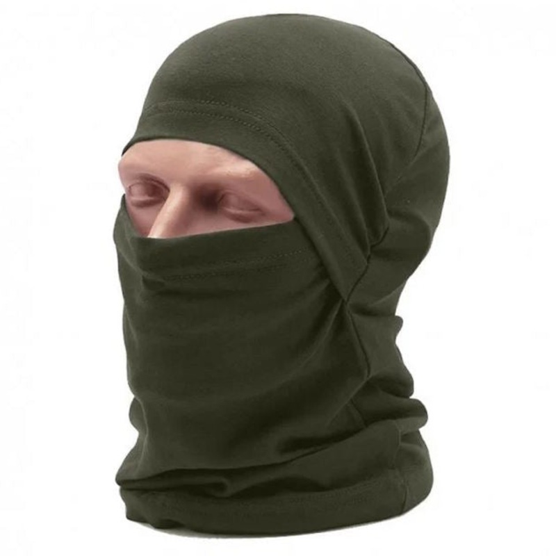 Olive Cotton Balaclava - Comfort and Protection for Outdoor Use
