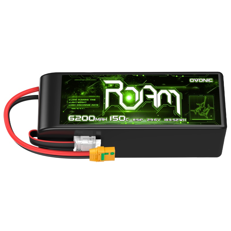 Ovonic Roam Series 8S Lipo Battery 5200mAh 8S1P 150C 29.6V with XT90 Anti Spark Plug for 8S Cinelifte Long Range Multirotor X-Class