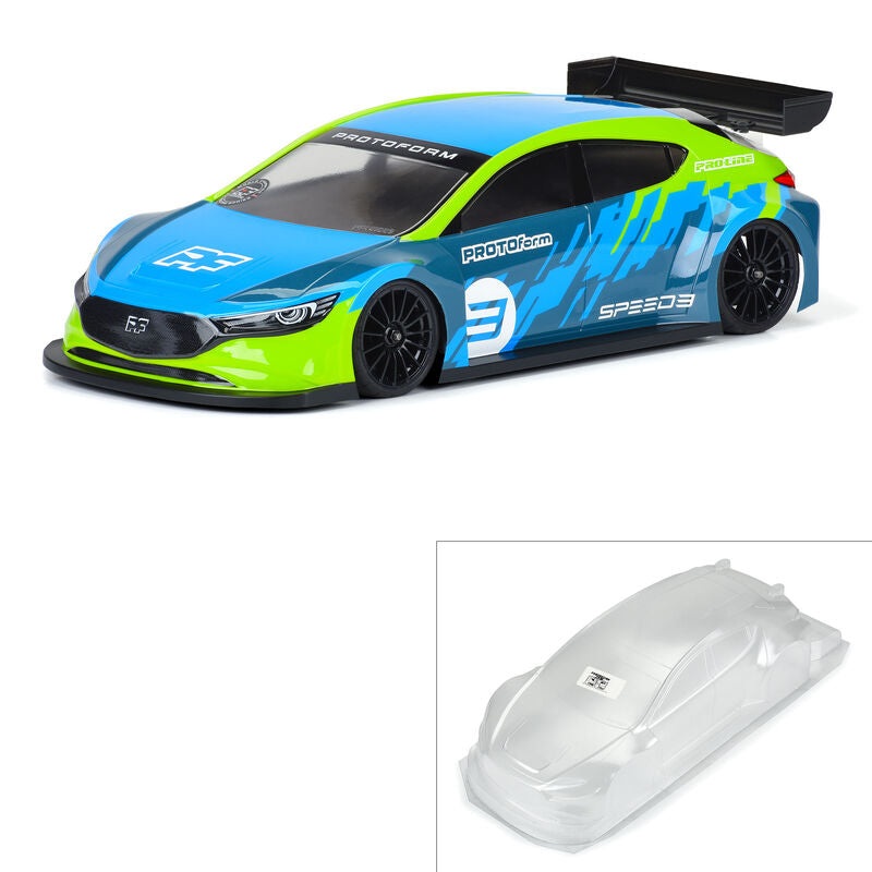 Protoform PRM158925 1/10 Speed3 Clear Body for 190mm FWD TC