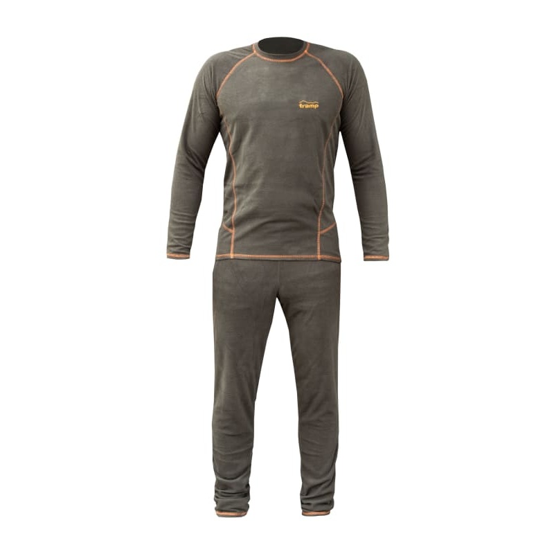 Tramp Men's Microfleece Thermal Underwear Set (Shirt + Pants) Olive