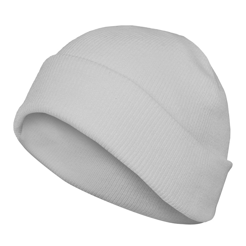 Reis Knitted Beanie With Cuff in White