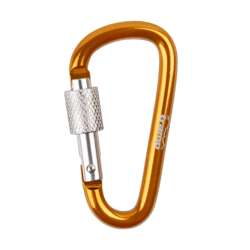 Trump 6 cm Aluminum Carabiner Set with Lock - UTRA-307 Orange (10 Pack)