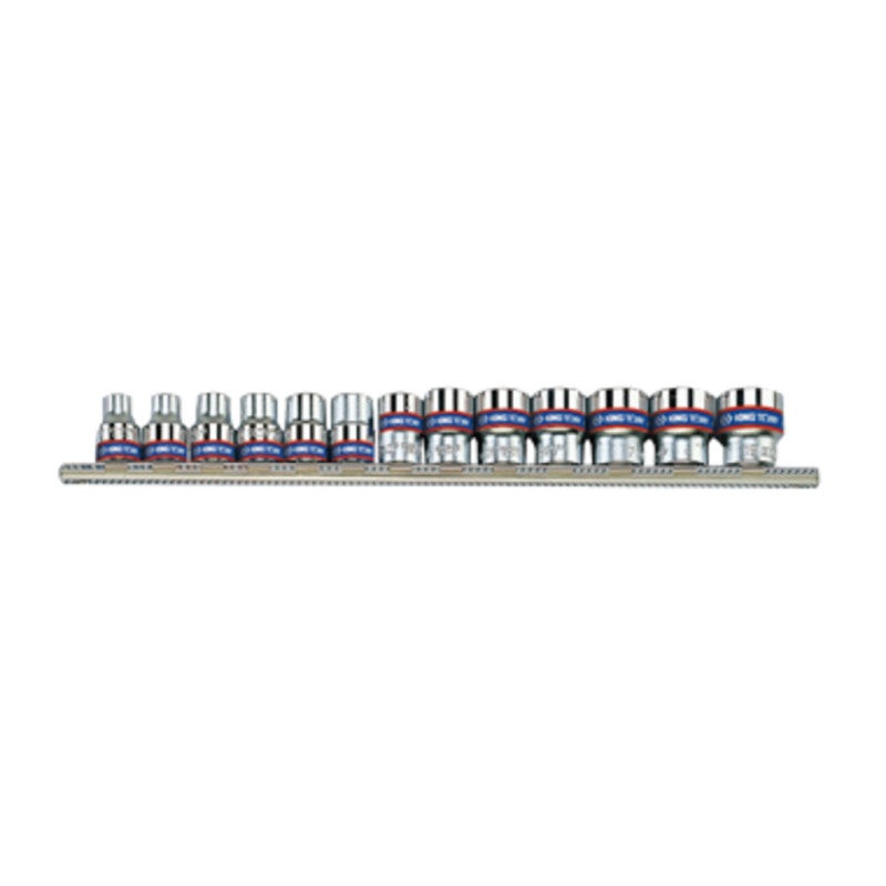 13-Piece 3/8" Socket Set on Rail
