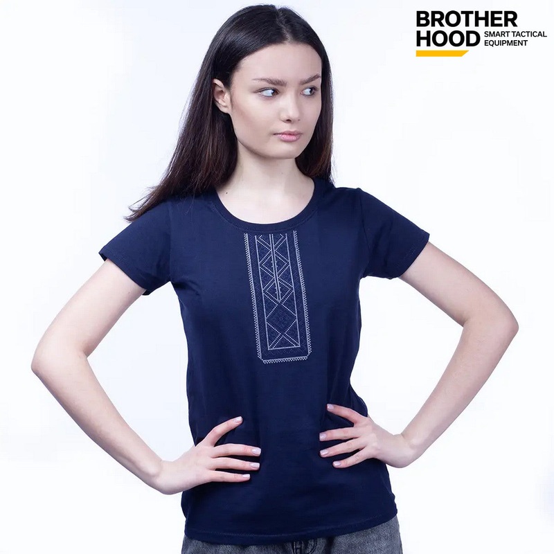 Brotherhood F Women's Embroidered T-Shirt - Stylish Utility Wear
