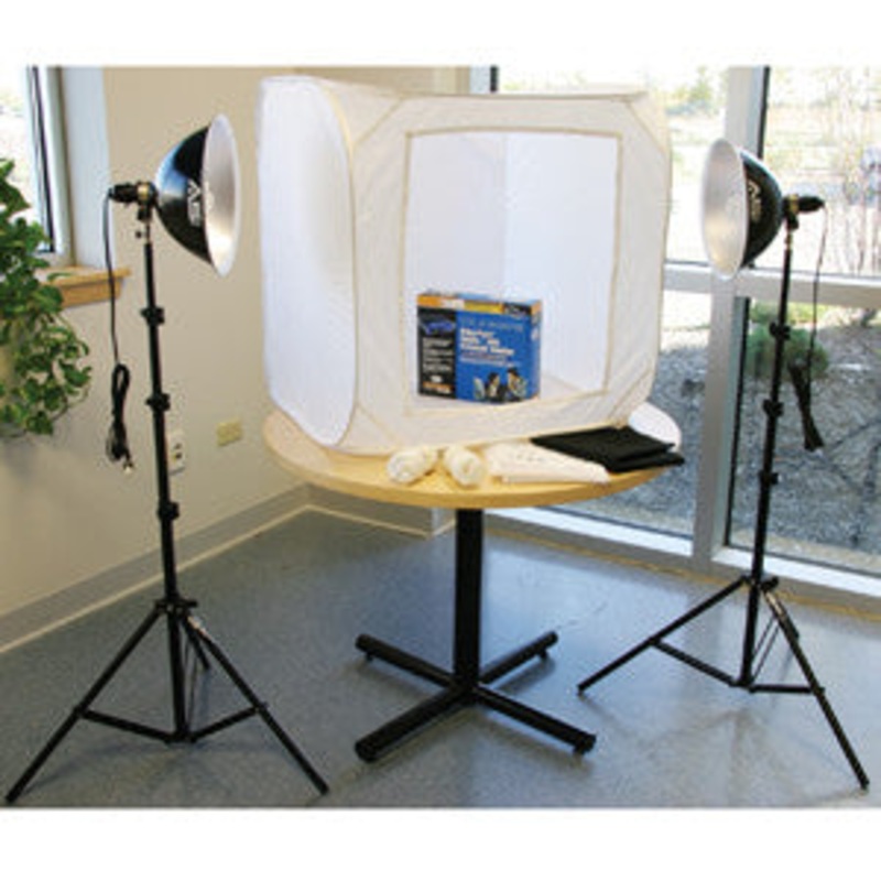 Smith Victor FLB-1 2-Light Fluorescent 250-watt 28" light tent kit (402042)
