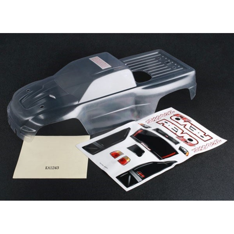 Traxxas 5387 - Body Revo 3.3 (clear requires painting)/ window lights grille decal sheet