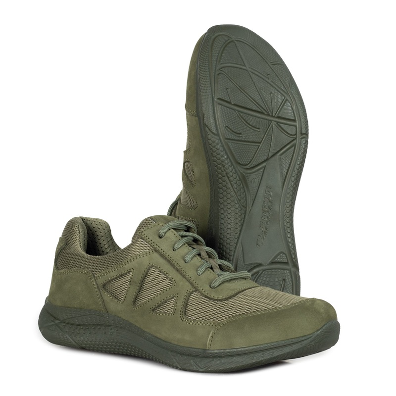 Vik-Tailor Jaguar Olive Rugged Sneakers with 3D Mesh