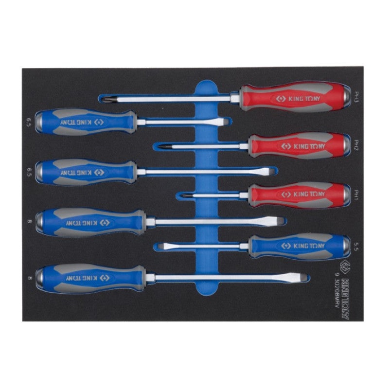 8-Piece Heavy-Field Screwdriver Set with Tool Holder