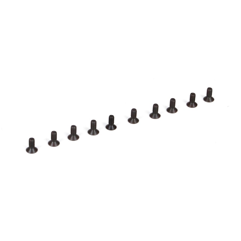 Losi TLR235003 Flat Head Screws, M2.5 x 6mm (10)