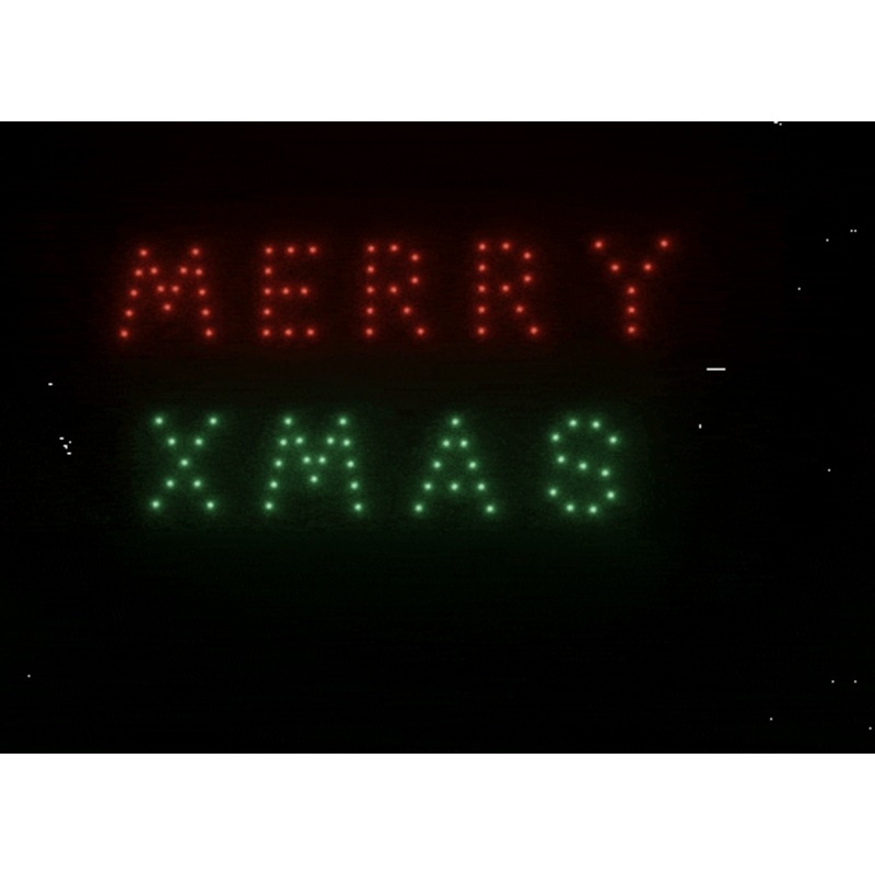 Merry Christmas animation - 100 drones
