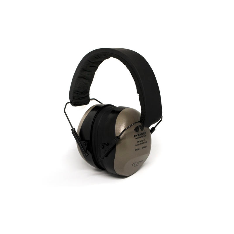 Pyramex PM8010 Beige-Grey Hearing Protection Headphones, SNR 30 dB, NRR 26 dB