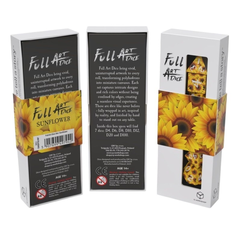 Q Workshop SWSPSUNF Full Art Dice Set: Sunflower