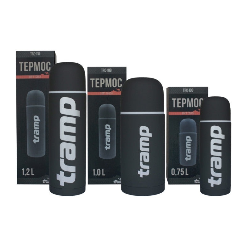 Tramp Soft Touch 1L Thermos in Khaki Color