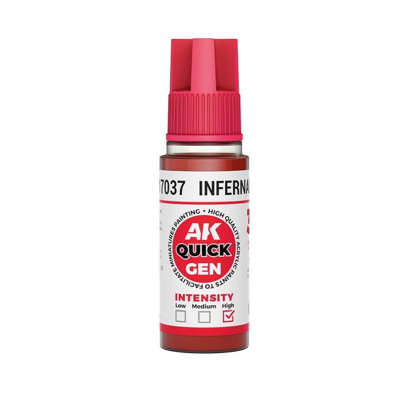 AK Interactive AK17037 Quick Gen Infernal Red 18 ml