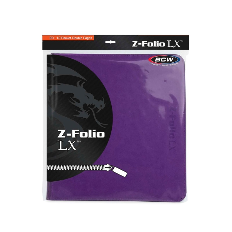 BCW / Monster 1-ZF12LX-PUR Zipper Folio 12-Pocket LX Purple