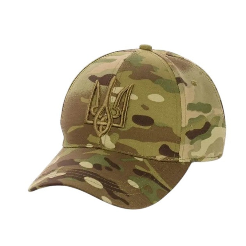 Classic Rip Stop Multicam Trident Baseball Cap - Durable Outdoor Style