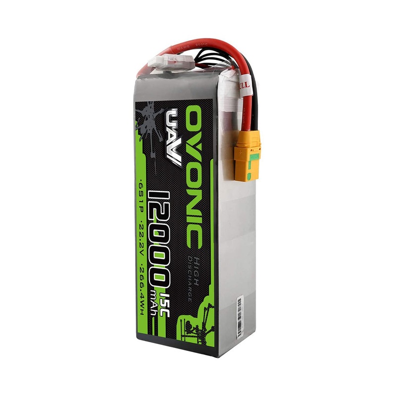 Ovonic 12000mAh 22.2V 6S 15C Lipo Battery with XT90 Plug for UAV Drone