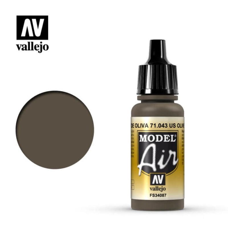 Vallejo AV71043 Model Air US Olive Drab 17 ml