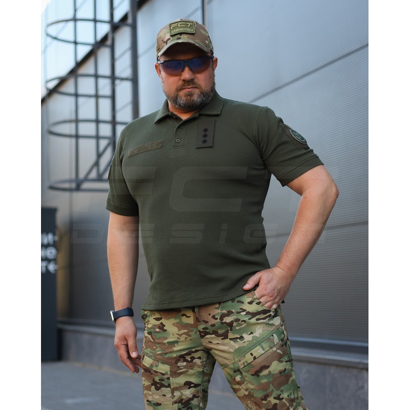 Zara Rugged Summer Polo Shirt in Khaki