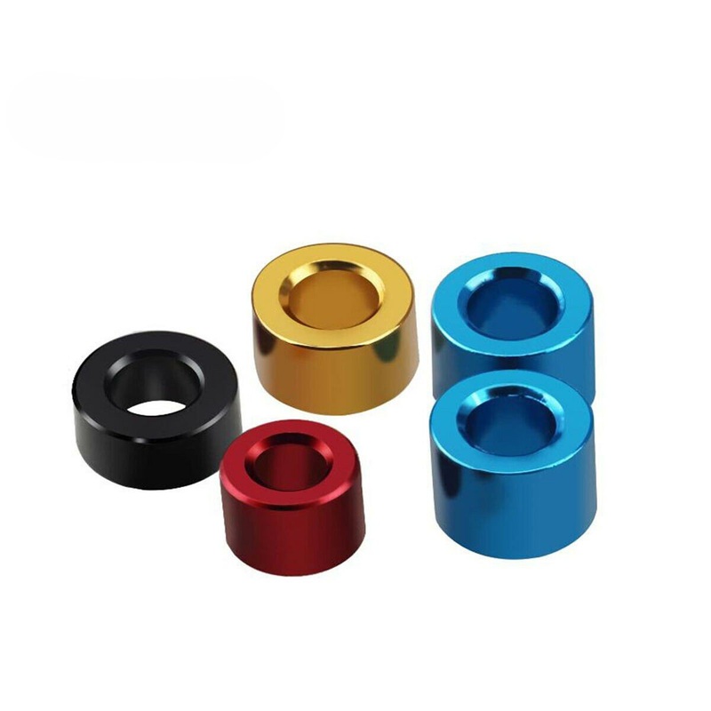 10pc M2x8 Smooth No Thread Spacer Coloured Aluminium Pack Red