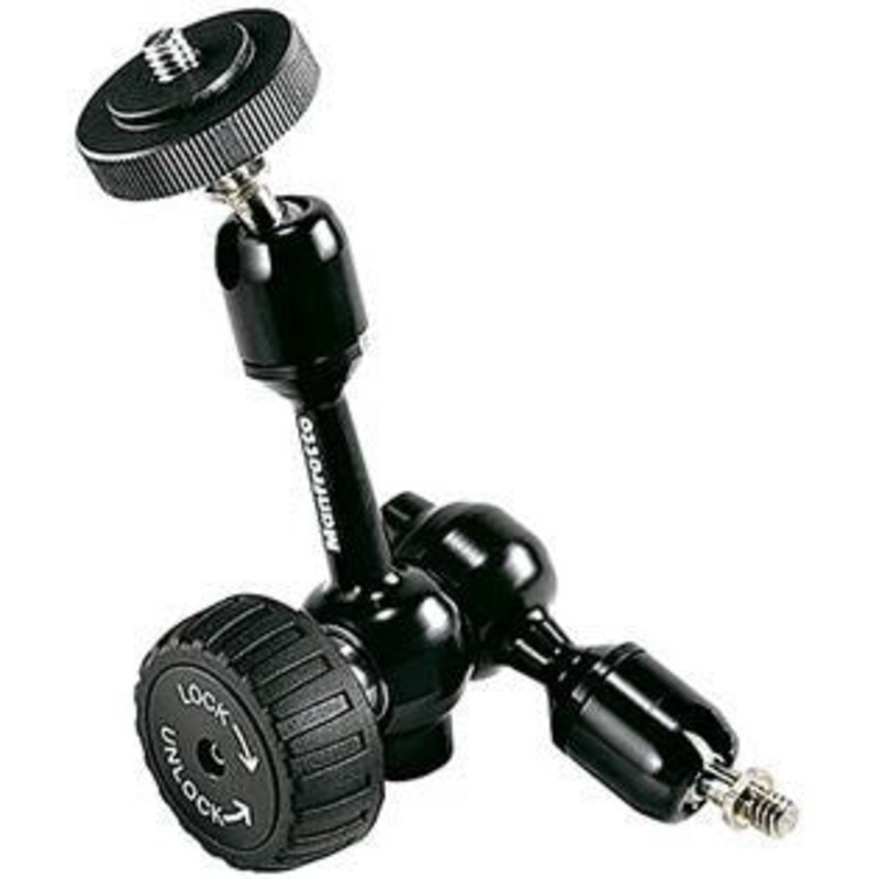 Manfrotto 814-1 Hydrostatic Arm 5.1-Inch with 1/4-20-Inch and 3/8-Inch Threaded Pivoting Pins - Replaces 814 (Black)