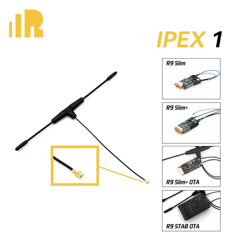 FrSky 900MHz Ipex1 Dipole T Antenna - Type EU LBT