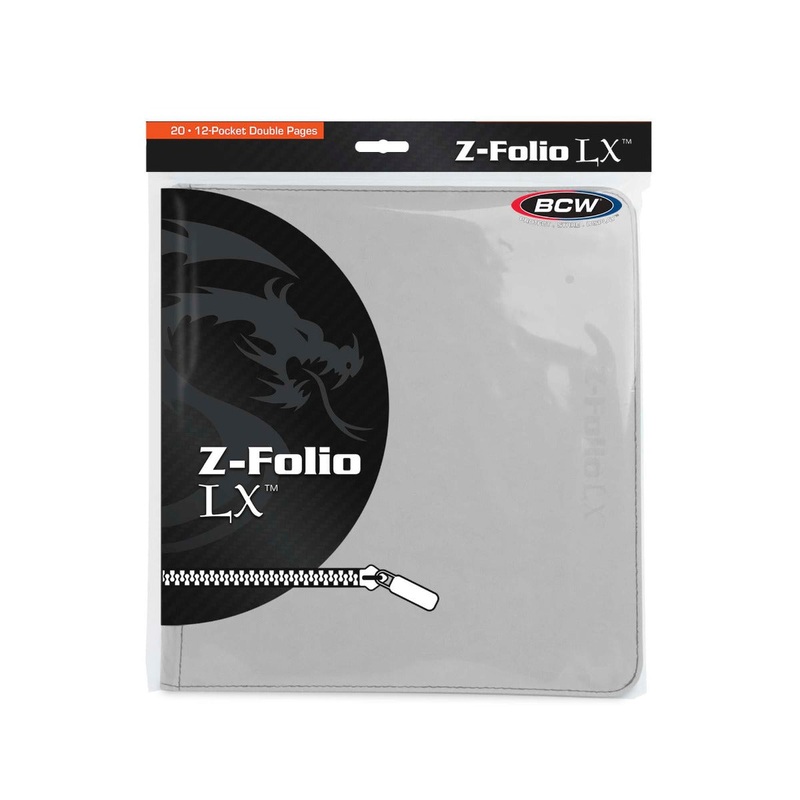 BCW / Monster 1-ZF12LX-WHI Zipper Folio 12-Pocket LX White