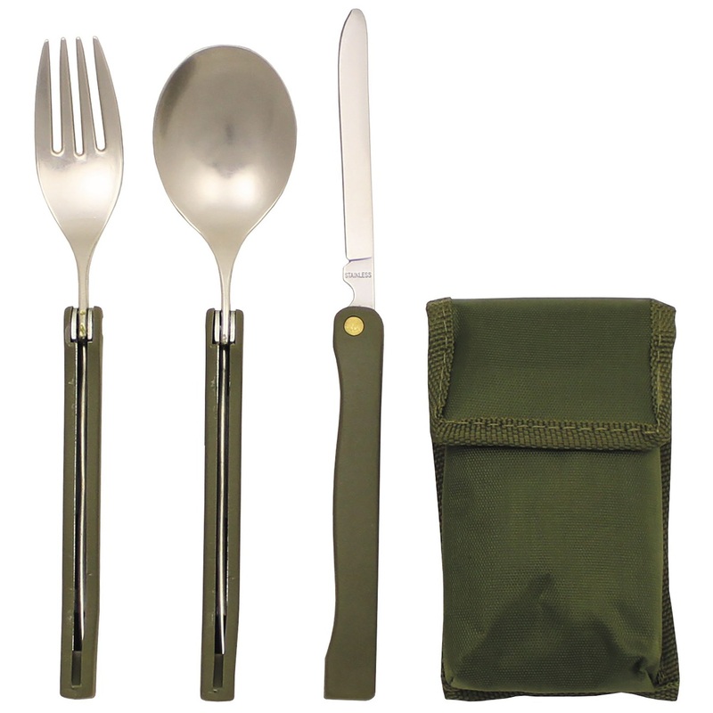 MFH Camping Utensil Set in Olive Green