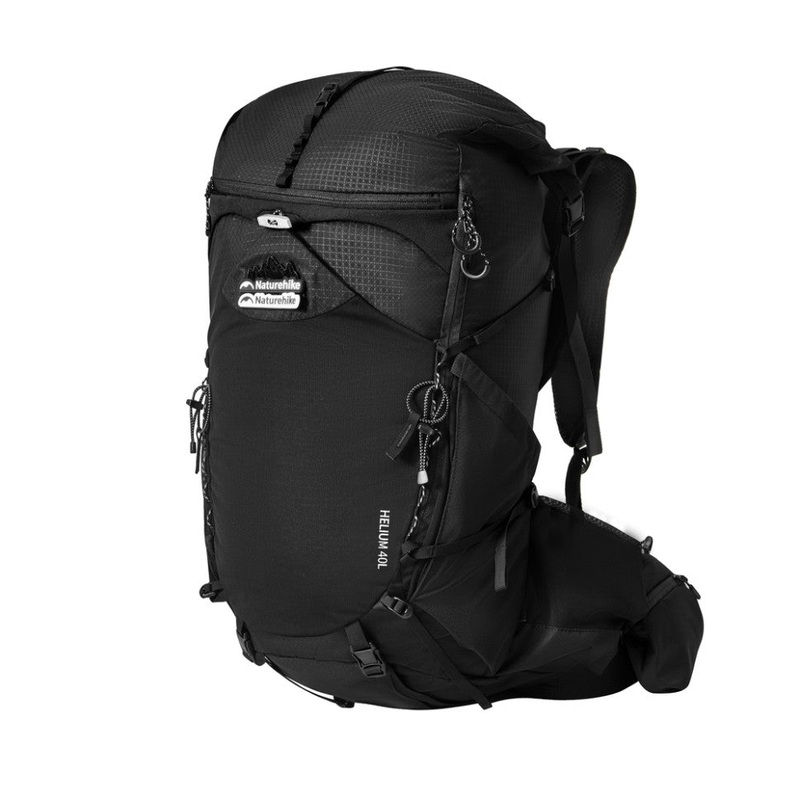 Naturehike Helium 40L Black Backpack for Hiking and Outdoor Use
