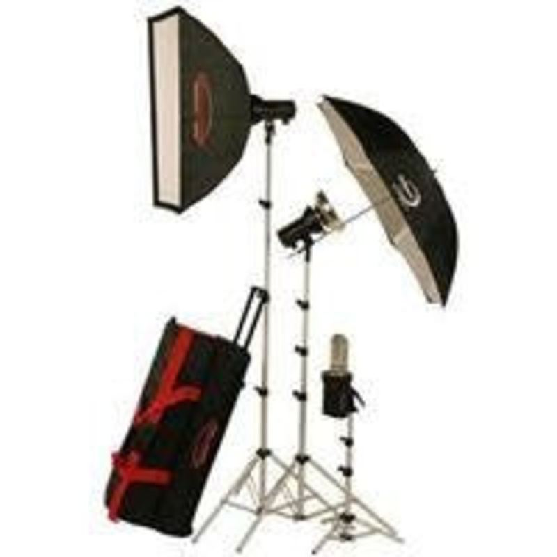 Photogenic AKC850K StudioMax 800W/S Portrait Studio 3 Light Soft Box Kit