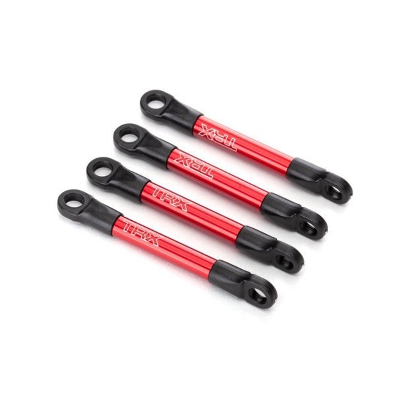 Traxxas 7018X - Push rods aluminum (red-anodized) (4) (assembled with rod ends)