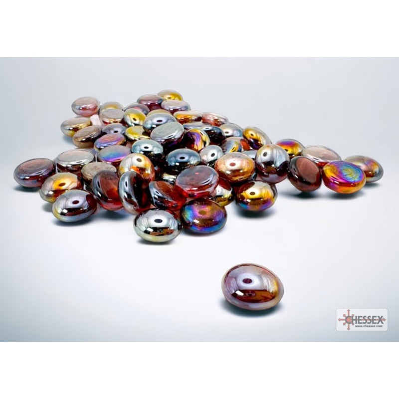 Chessex 1177 Iridized Amethyst Glass Stones Qty Approx 40 or more in 5 1/2" Tube