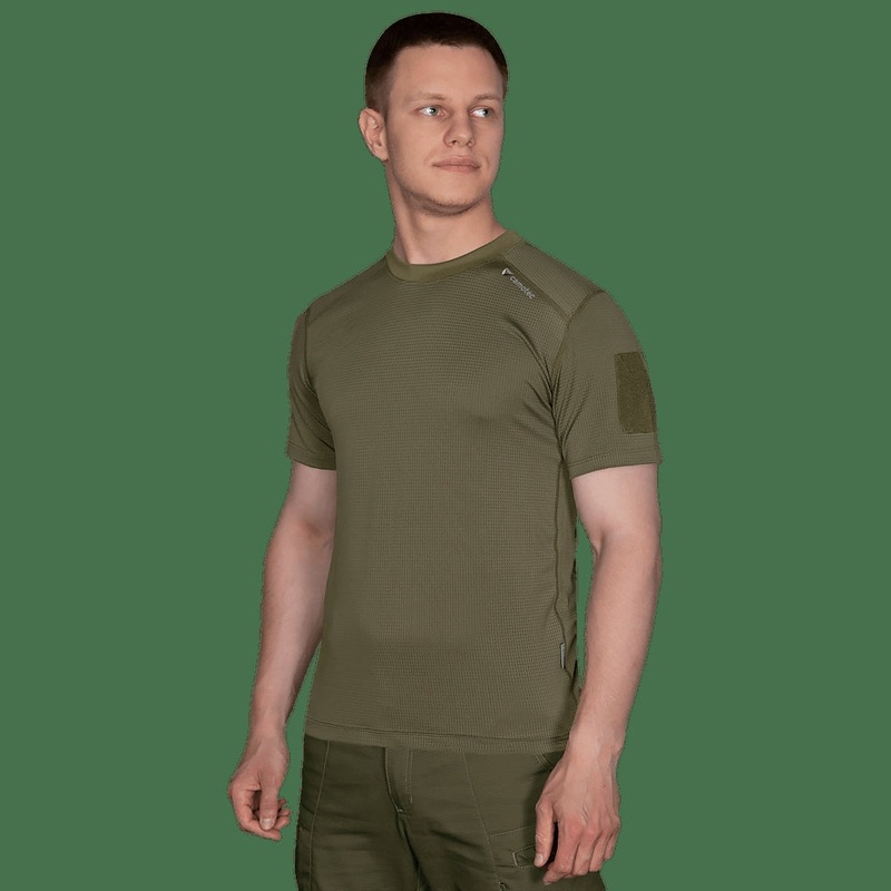 CM Chiton Patrol Grid T-Shirt in Olive Green