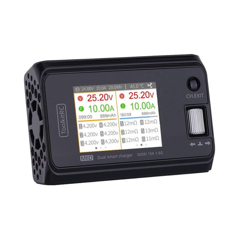 ToolkitRC M6D Compact Dual Channel 250w 15A x 2 DC Charger