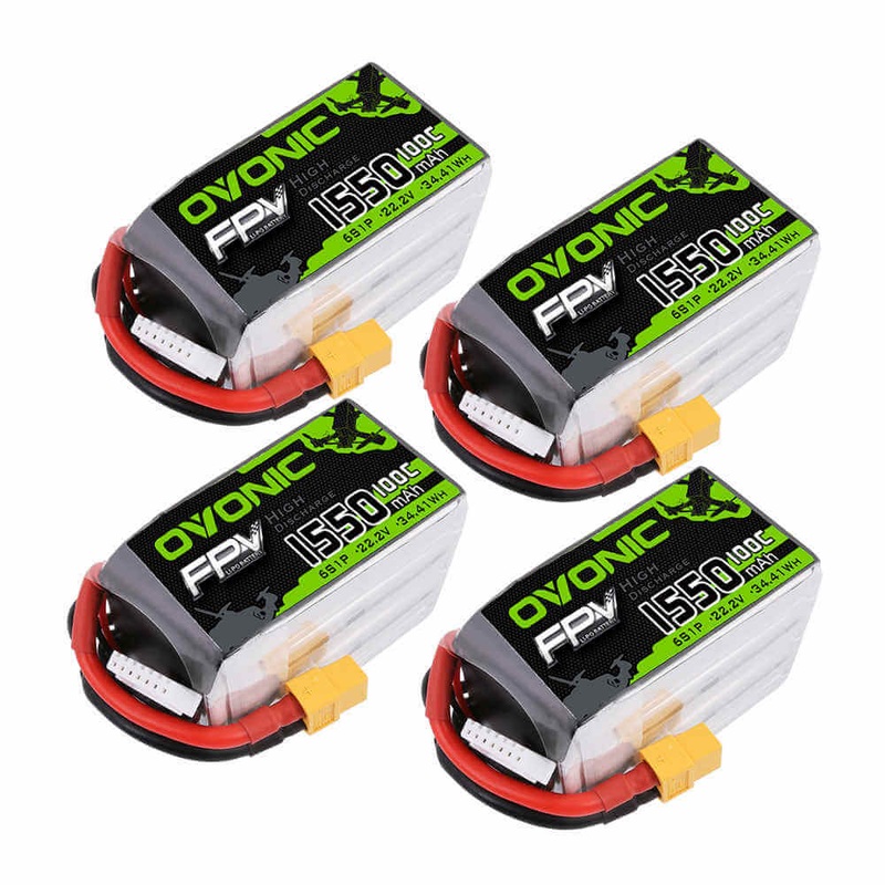 4Ovonic 100C 1550mAh 6S LiPo Battery 22.2V Pack with XT60 Plug