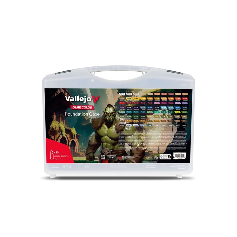 Vallejo 72180 Game Color - Foundation Case. Includes 80 opaque Colors