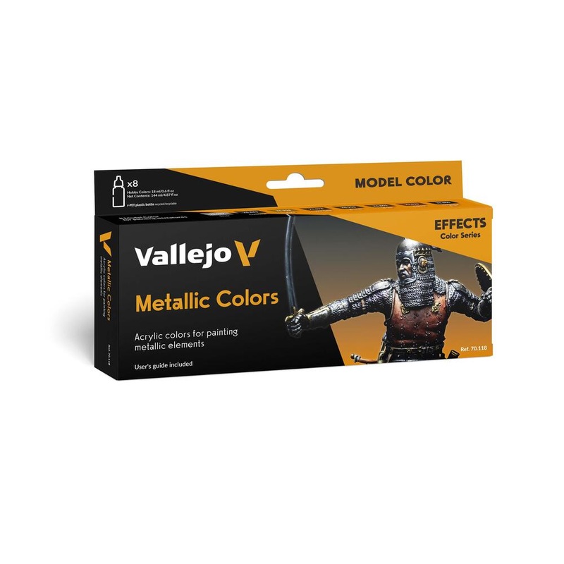 Vallejo AV70118 Metallic Colors - Effects / 8 colors set