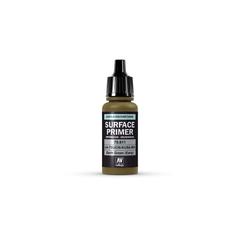 Vallejo AV70611 Surface Primer IJA-Tsuchi-Kusa-IRO Earth Green (early) 17 ml
