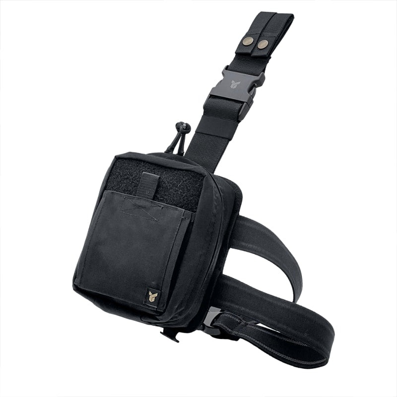 Dnipro Medical Kit Holder with Platform for Gear and Thigh Attachment, Black