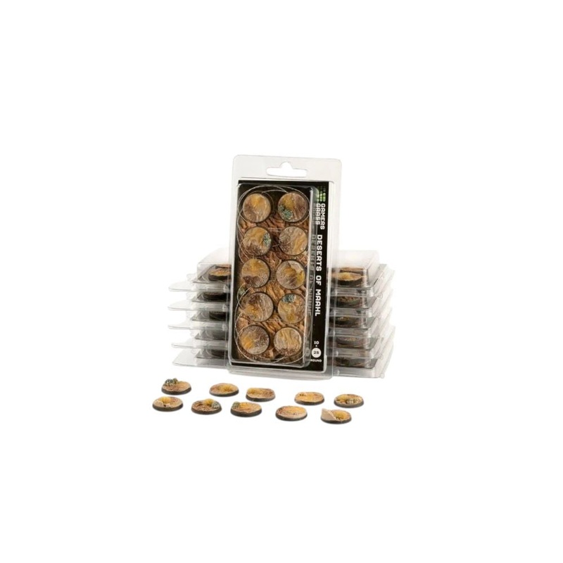 Gamers Grass GGB-DR25 Battle Ready Bases Deserts of Maahl Round 25mm (x10)